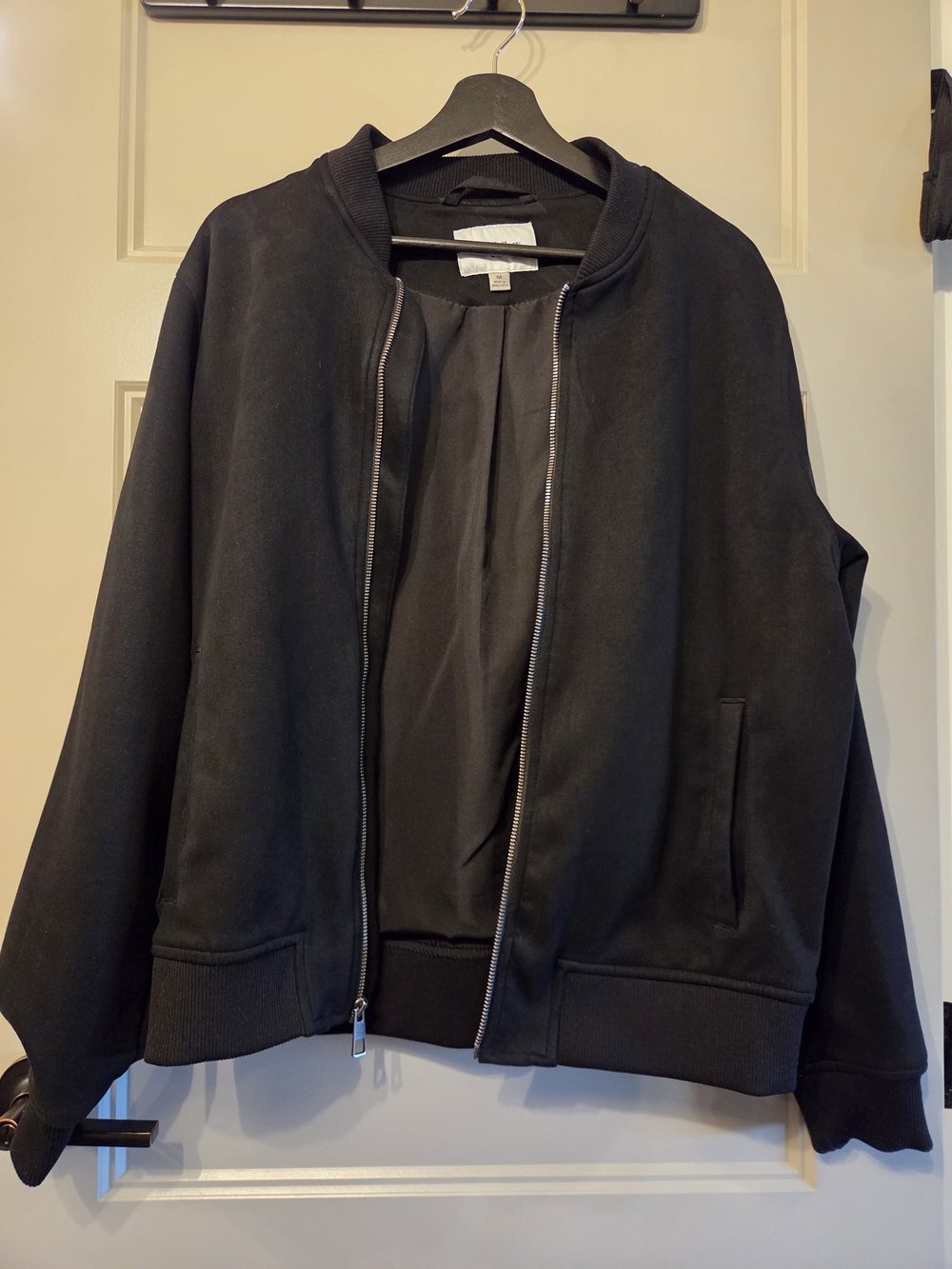 Men's Faux Suede Bomber Jacket - Goodfellow & Co™ Black M